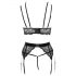 Abierta Fina Lace Lingerie Set (Black)