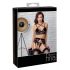 Abierta Fina Lace Lingerie Set (Black)  - L