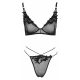 Cottelli - Transparent Lace Bra Set (Black)