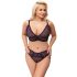 Set sutien cu model transparent Cottelli Curves Plus Size (mov)  - 2XL