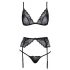 Set Intimo Ricamato Kissable (Nero)