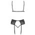 Set Intimo Ricamato Kissable (Nero)