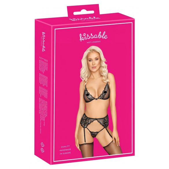 Set de lenjerie Kissable (negru)  - L/XL