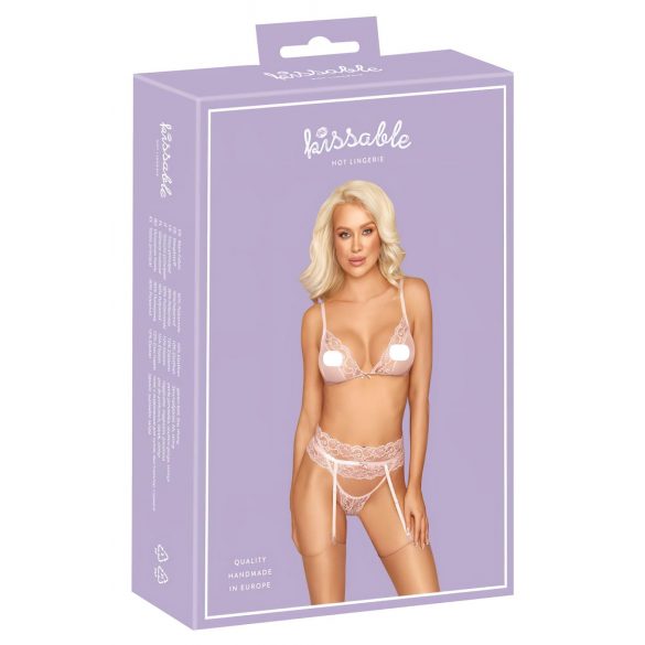 Kissable - Lace Lingerie Set (Pink)