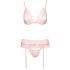 Kissable - Lace Lingerie Set (Pink)  - L/XL