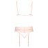 Kissable - Lace Lingerie Set (Pink)  - L/XL