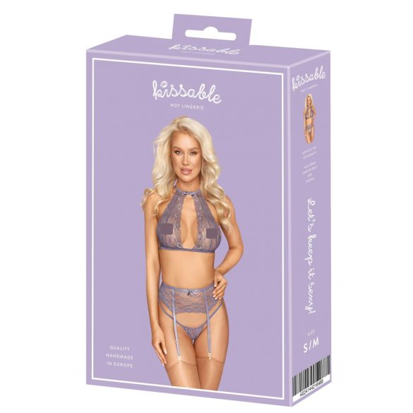 Zoenbare - kanten lingerie set (paars)