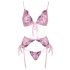 Baisable - Ensemble de lingerie brodé de roses (rose)