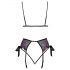 Kissable - Pink and Purple Embroidered Bra Set (Black)  - L/XL