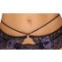 Cottelli - 3-Piece Lace Lingerie Set (Black-Purple)