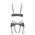 Abierta Fina - Open Lace Bra Set (Black)