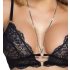 Abierta Fina - Open Lace Bra Set (Black)  - XL