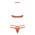 Set Intimo in Pizzo Seducente con Reggiseno e Tanga (Rosso) Obsessive 838