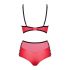 Obsessive Leatheria - Ensemble soutien-gorge effet cuir (rouge) - S/M