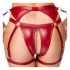 Cottelli Bondage - ensemble soutien-gorge brillant avec fixations pour les mains (rouge)