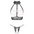 Abierta Fina - Open Chain Lingerie Set (Black)