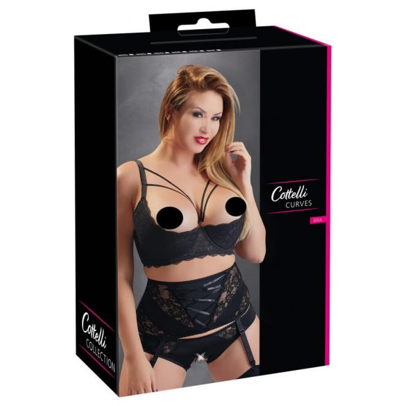 Reggiseno Sollevatore con Spalline e Anello per Taglie Forti Cottelli (nero)  - 90D