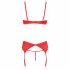 Cottelli - ensemble soutien-gorge ouvert cœur (rouge)