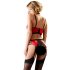 Set Intimo Lussuoso con Reggiseno Sollevatore e Dettagli Anellati (rosso-nero) Abierta Fina