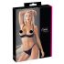 Cottelli - Strass-ketten, Satin-Push-up-Set (schwarz)