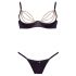 Cottelli - Set Intimo in Raso con Catene e Strass (Nero)  - 80B/M