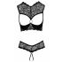 Cottelli - Open Bra Set (Black)  - 80B/M