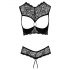 Cottelli - Open Bra Set (Black)  - 85B/L