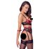 Cottelli Bondage - Matte, Lace Push-Up Set (Red)  - M