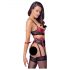 Cottelli Bondage - Matte, Lace Push-Up Set (Red)  - M