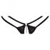 Abierta Fina - Open Thong and Corset (Black)  - M