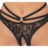 Abierta Fina - Open Bra and Thong (Black-Gold)