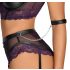 Set sutien Cottelli Bondage cu mâneci (negru-violet)  - M