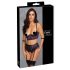 Set Intimo Bondage Cottelli con Reggiseno e Perizoma Aperto (Nero-Viola)  - L