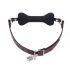 Ida Leather - Bone Shaped Gag (Black)