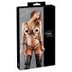 Cottelli Bondage - glimmende harnas bikini (zwart) - M