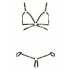 Cottelli Bondage - harnais bikini brillant (noir) - L