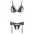 Cottelli - Open, Lace Lingerie Set (Black)