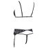 Cottelli - Offenes Spitzendessous-Set (schwarz)  - L