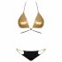 Obsessive Goldivia - Shiny Halterneck Bikini (Gold-Black)