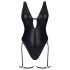 Obsessive Punta Negra - Glossy, Low-Cut Swimsuit (Black)