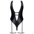 Obsessive Punta Negra - Glossy, Low-Cut Swimsuit (Black)  - M