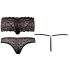 Selezione di Lingerie Sensuale Femminile Cottelli - Set di Biancheria Intima Nera in Pizzo (3 pezzi)