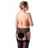 Cottelli Plus Size - Lace Garter Panties (Black)  - XXXL