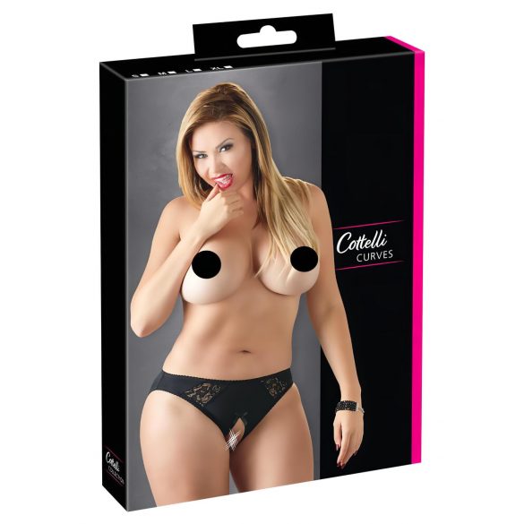 Cottelli Plus Size - rendas abertas (preto)