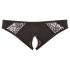 Cottelli Plus Size - Lace Open Crotch Panties (Black)  - 4XL