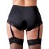 Cottelli Plus Size - Open bottom with suspenders (black)