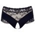 Cottelli Plus Size - Lace Pearl Thong (Black)  - 4XL