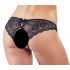 Cottelli - Lace Bow Open Panties (Black)