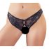 Cottelli - Lacy Bow Open Crotch Panty (Black) - L