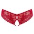 Cottelli - Red Bow-Embellished Open Crotch Panties